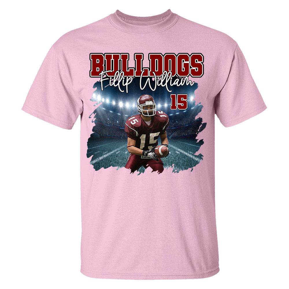 Football Personalized Shirt Custom Photo And Team Name, Custom Bootleg Rap Tee Football Nh00