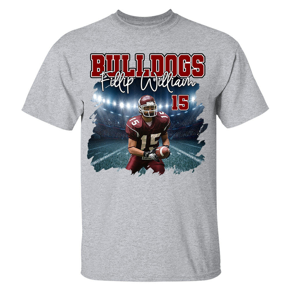 Football Personalized Shirt Custom Photo And Team Name, Custom Bootleg Rap Tee Football Nh00