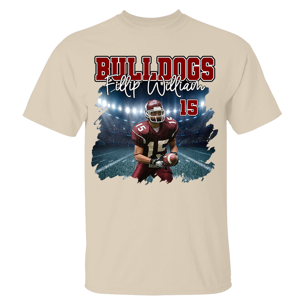 Football Personalized Shirt Custom Photo And Team Name, Custom Bootleg Rap Tee Football Nh00