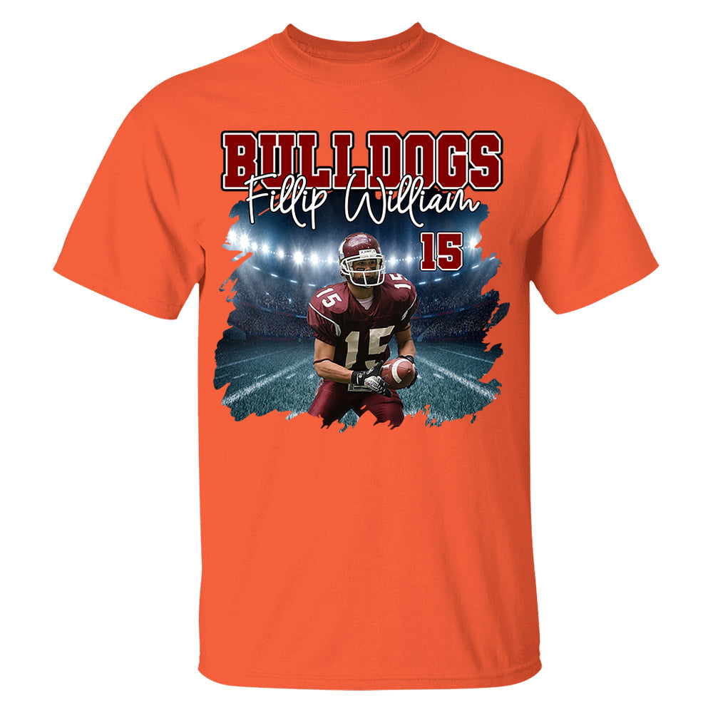 Football Personalized Shirt Custom Photo And Team Name, Custom Bootleg Rap Tee Football Nh00