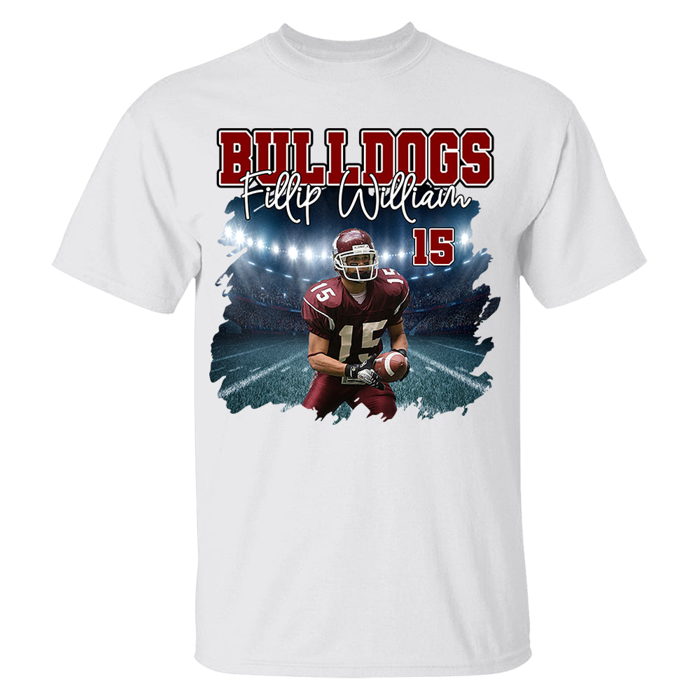 Football Personalized Shirt Custom Photo And Team Name, Custom Bootleg Rap Tee Football Nh00