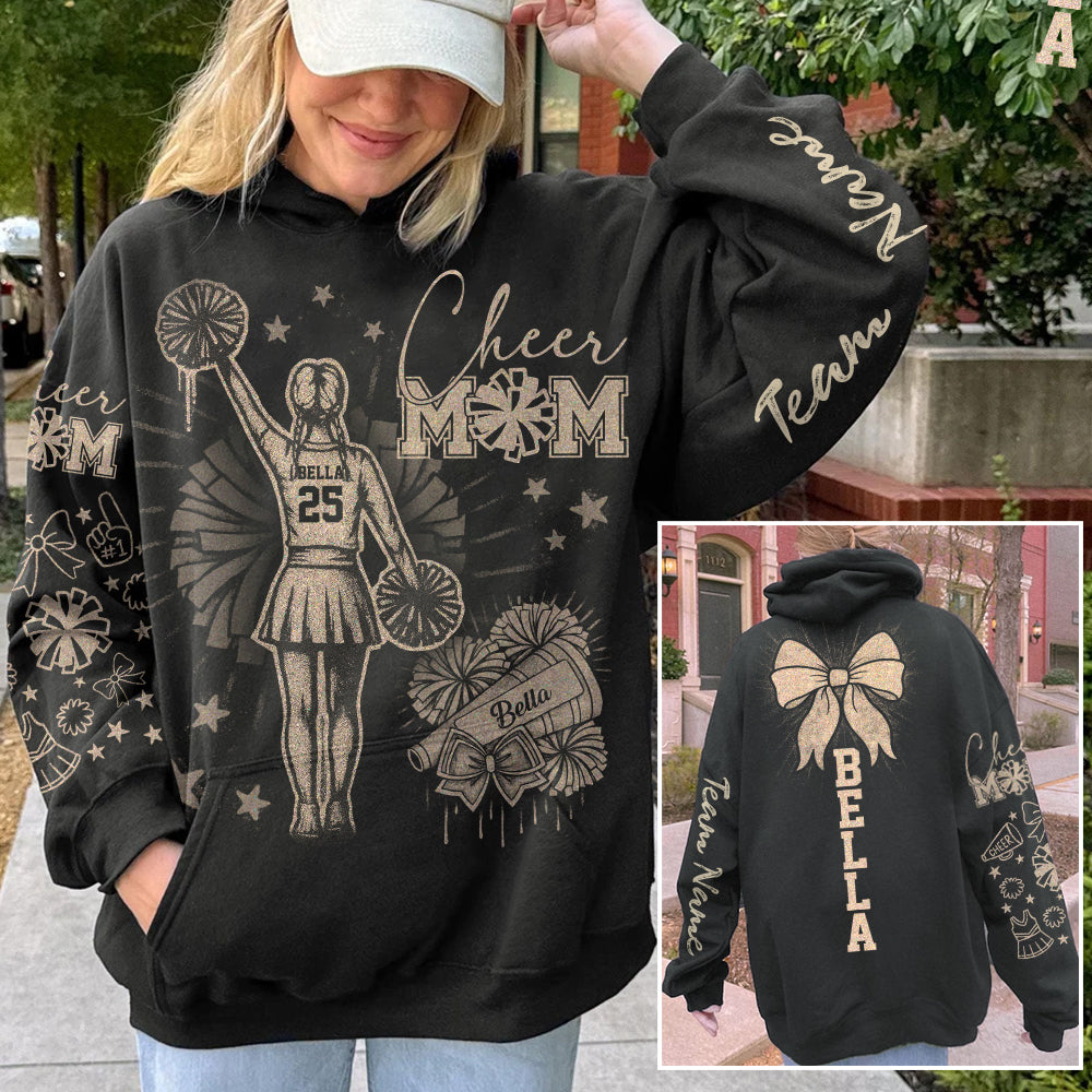 Personalized Bleach Style Cheer Shirt For Cheer Mom Hv01
