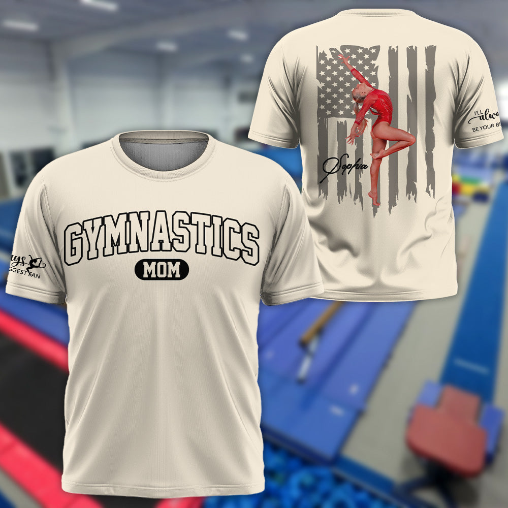 Gymnastics Mom - My Heart Is On That Floor- Personalized Shirt For Gymnastics Family A2110 Pt99