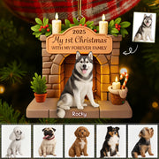 Custom First Christmas Acrylic Ornament - Personalized Christmas Birthday Gifts For Dog Lovers, Dog Dad And Mom - Pawsitively Loved This Christmas Hv01