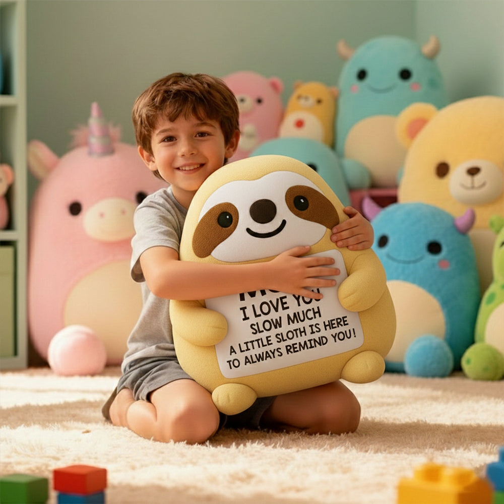 Mom I Love You Sloth Much, Funny Cute Ugly Push Pillow Sloth Birthday Christmas Stocking Stuffers Xmas for Mama Bonus Step Mother from Daughter Son Th23