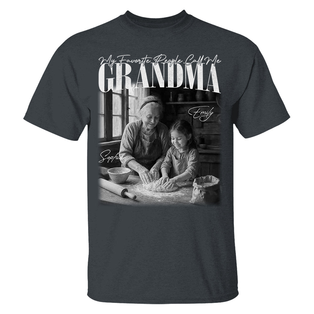 My Favorite People Call Me Grandma - Washed Tee Retro Bootleg Shirt For Mother's Day T1807