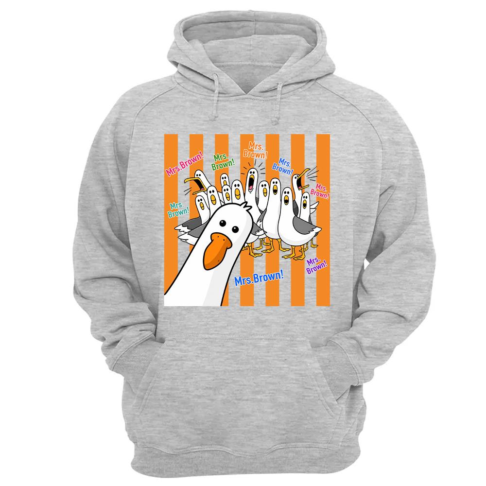Custom Funny Seagulls Teacher Name Shirt, Teacher Appreciation Gift L0411 Hv01
