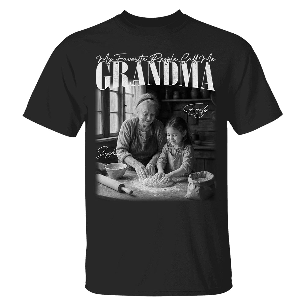 My Favorite People Call Me Grandma - Washed Tee Retro Bootleg Shirt For Mother's Day T1807