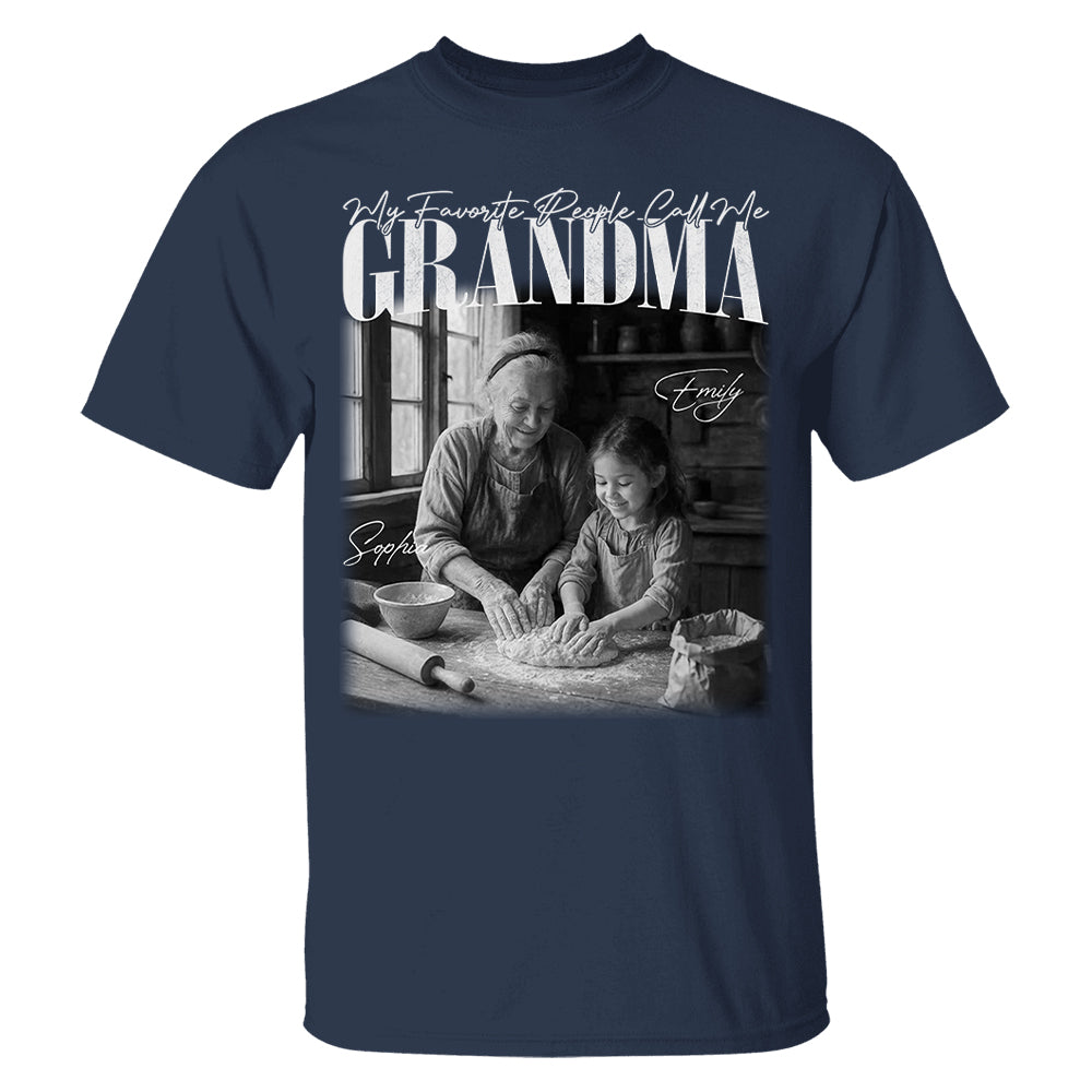 My Favorite People Call Me Grandma - Washed Tee Retro Bootleg Shirt For Mother's Day T1807