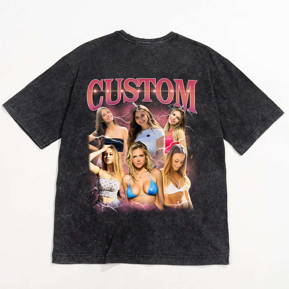 Custom Bootleg Rap Tee, Vintage Custom Funny Rap Shirt, Custom Photo Vintage T Shirts, Insert Your Design, Custom Girlfriend Shirt