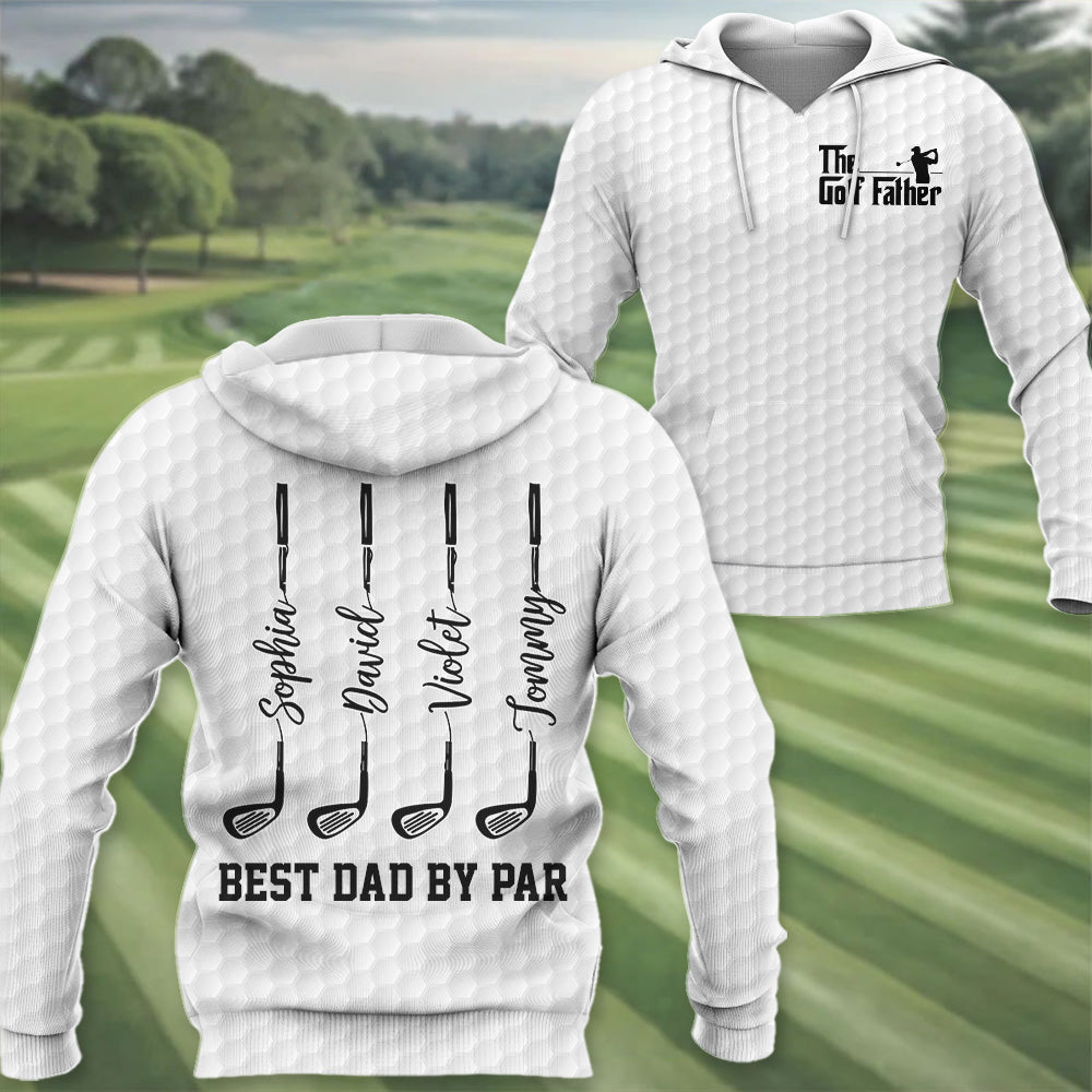 The Golf Father - Best Dad By Par - Personalized Polo Shirt For Dad - Gift For Father's Day A2110 Pt99