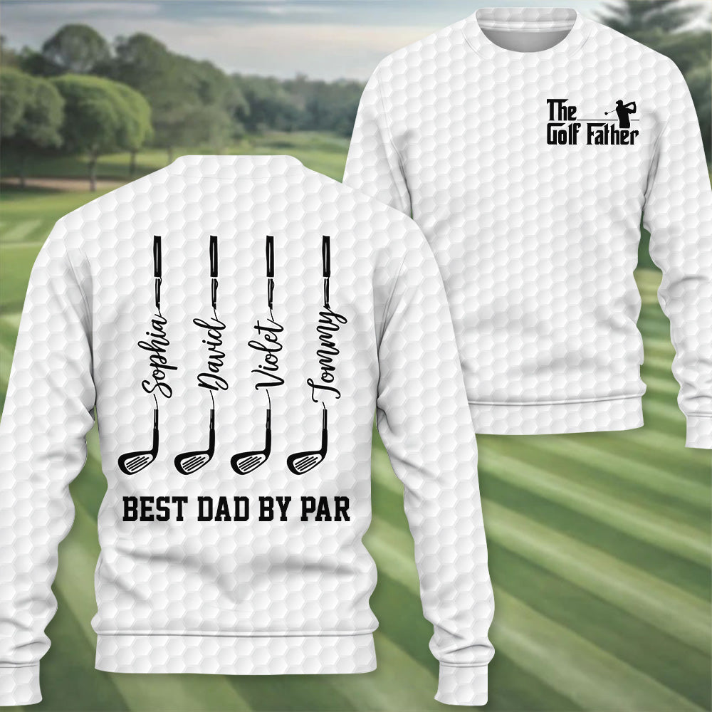 The Golf Father - Best Dad By Par - Personalized Polo Shirt For Dad - Gift For Father's Day A2110 Pt99