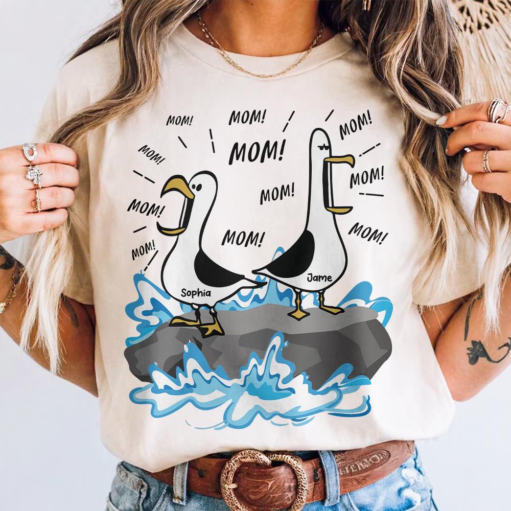 Trending Personalized Seagull Mom Mom Mom - Personalized Shirt - Funny Mother's Day Gift For Mom 