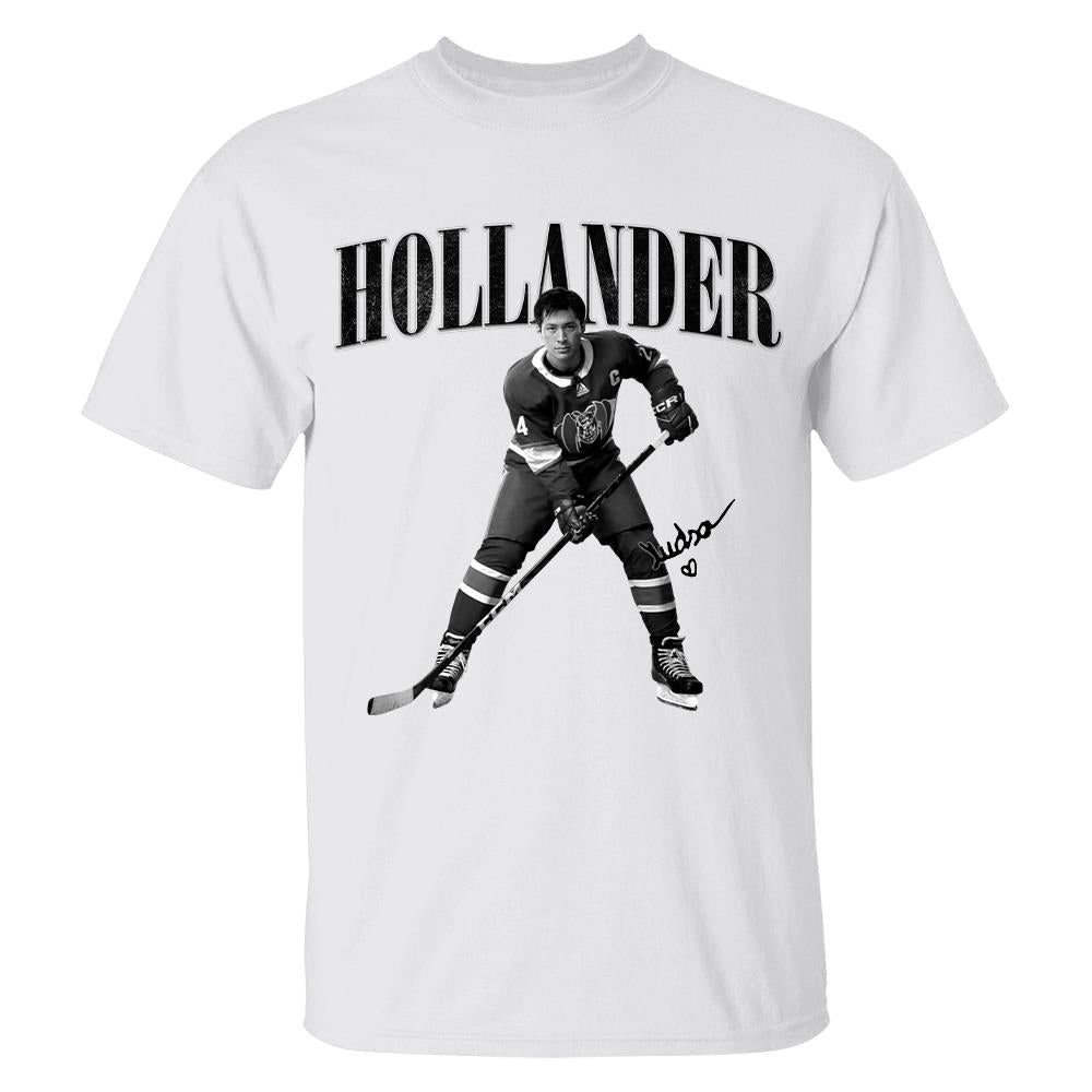 Custom Photo Ice Hockey Vintage Shirt, Hockey Tee Hv01