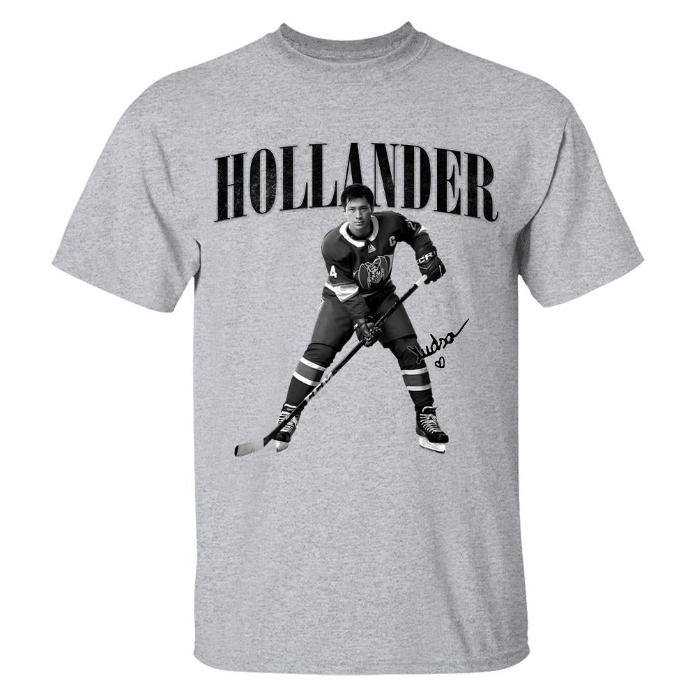 Custom Photo Ice Hockey Vintage Shirt, Hockey Tee Hv01