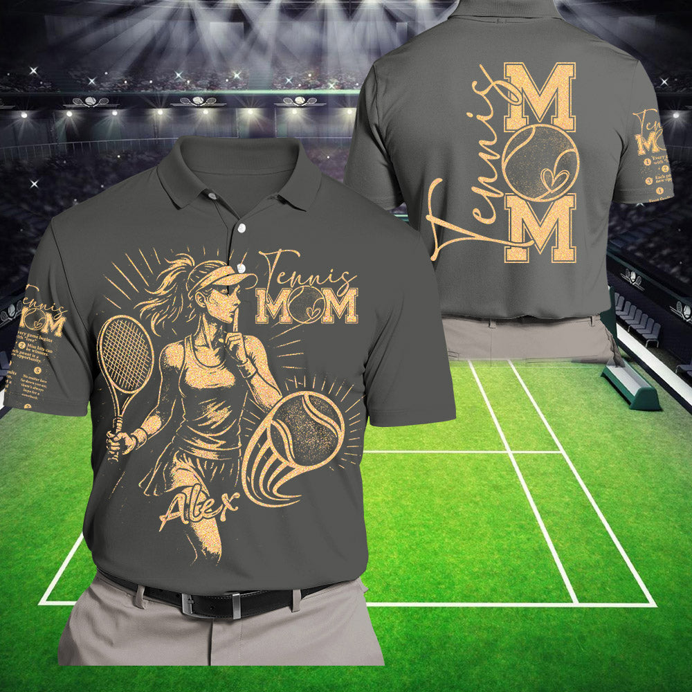 Personalized Bleach Style Tennis Player Shirt For Tennis Mom Li29