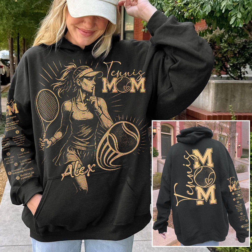 Personalized Bleach Style Tennis Player Shirt For Tennis Mom Li29