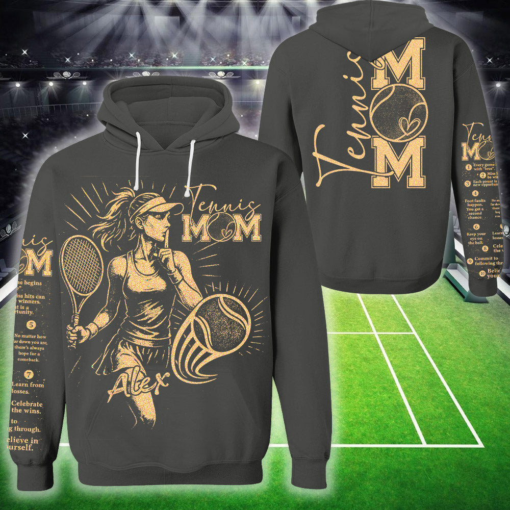 Personalized Bleach Style Tennis Player Shirt For Tennis Mom Li29