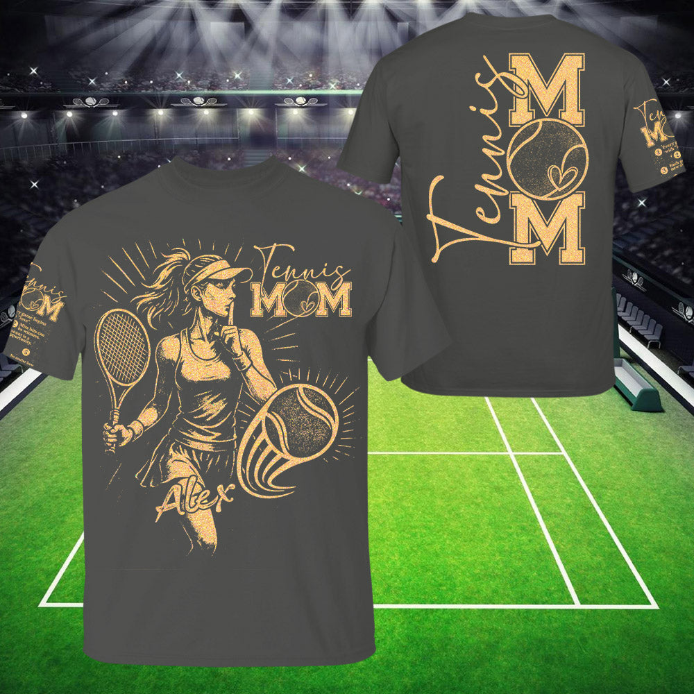 Personalized Bleach Style Tennis Player Shirt For Tennis Mom Li29