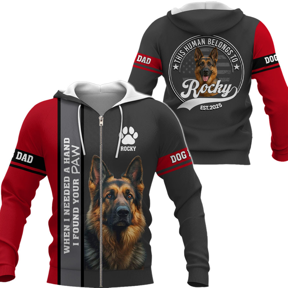 When I Needed A Hand I Found A Paw, Custom Photo Dog Shirt, Gift For Dog Lover Vr2 T1807 Li29