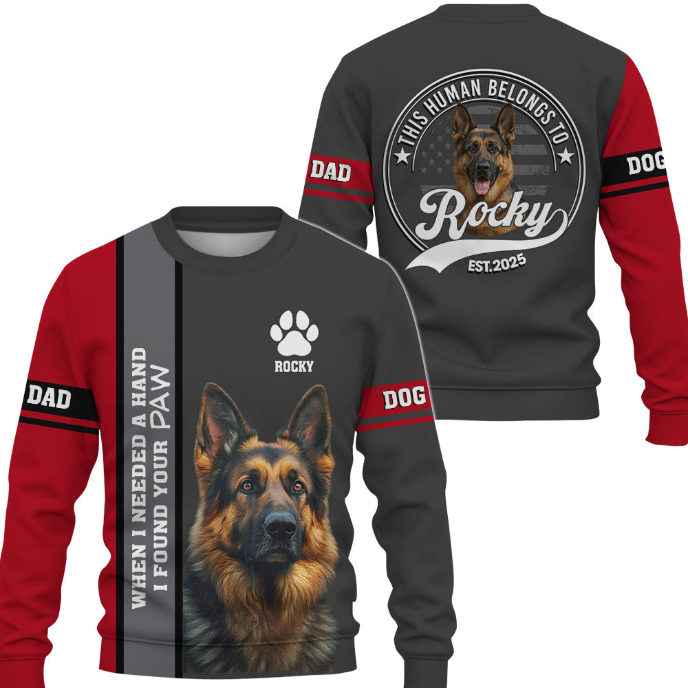 When I Needed A Hand I Found A Paw, Custom Photo Dog Shirt, Gift For Dog Lover Vr2 T1807 Li29