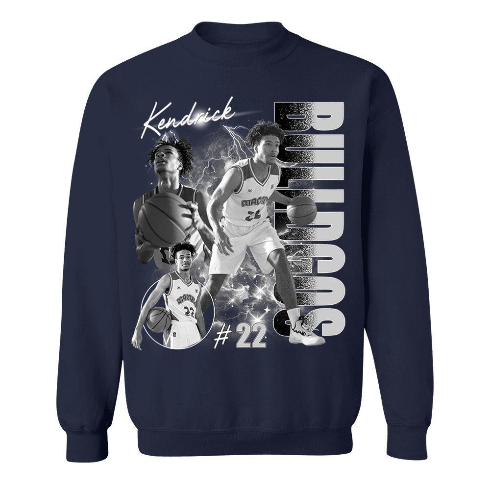 Personalized Photo Basketball Player Shirt - Custom Team Name School Name Bootleg Shirt T1807 Pt99