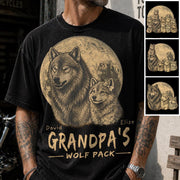 Grandpa Wolf Pack-Personalized Shirt - Father's Day, Gift For Dad, Grandpa, Father's Day Gift Na02 Nh00