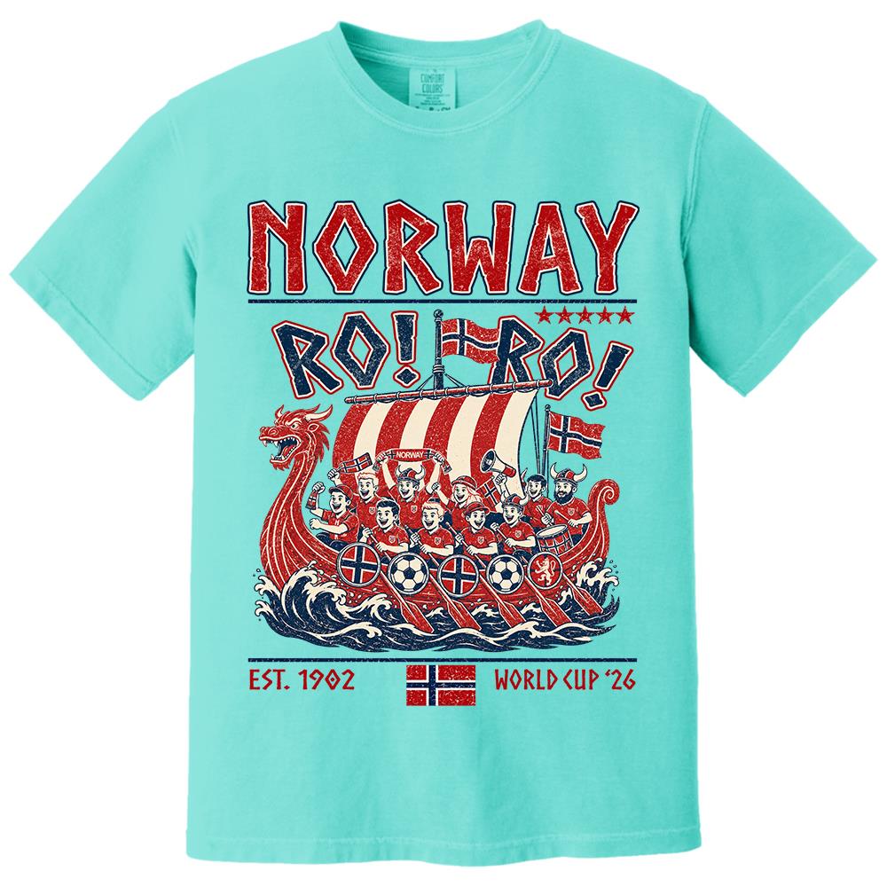 Ro Ro Norway Soccer Shirt – Viking Ship Soccer Fan Tee - Norway Team Soccer 2026 Hv01