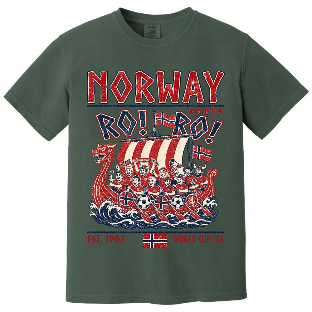 Ro Ro Norway Soccer Shirt – Viking Ship Soccer Fan Tee - Norway Team Soccer 2026 Hv01