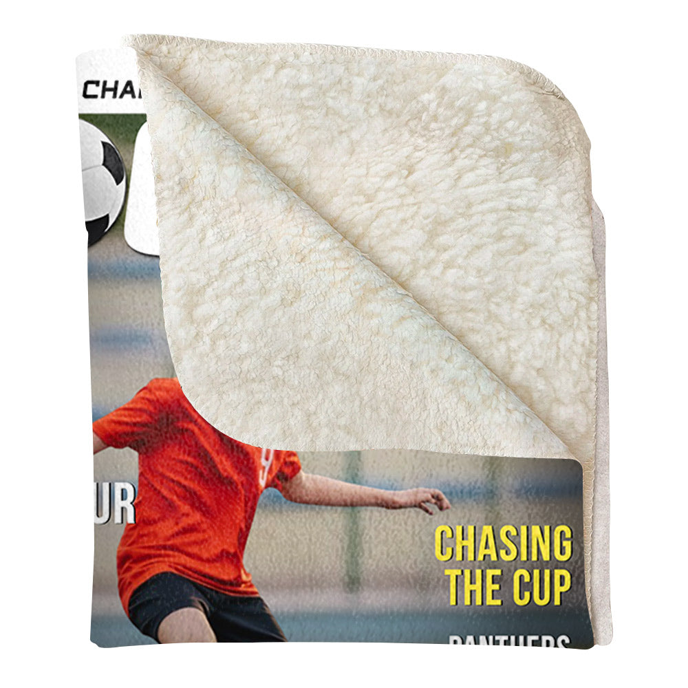 Personalized Soccer Magazine Cover Blanket - Gifts For Soccer Player