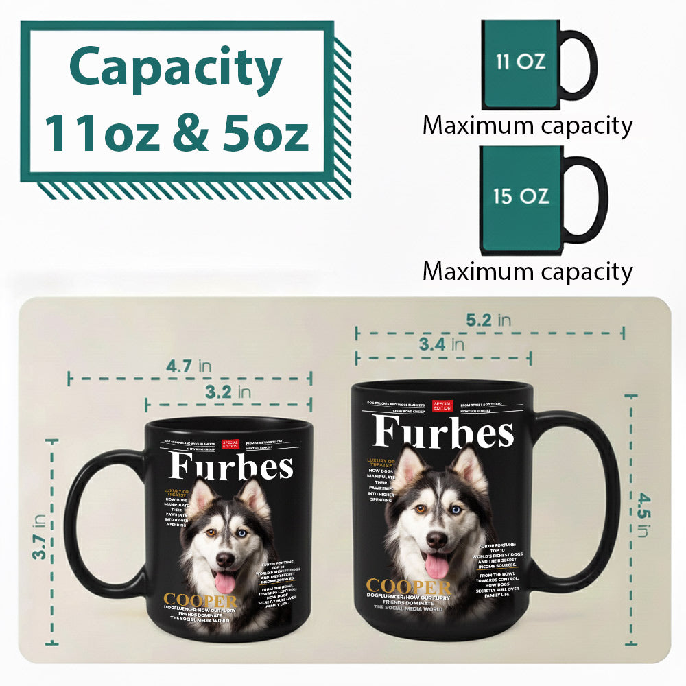 Furbes - Custom Photo Dog Mug - Gift For Dog Lover T1807 Li29
