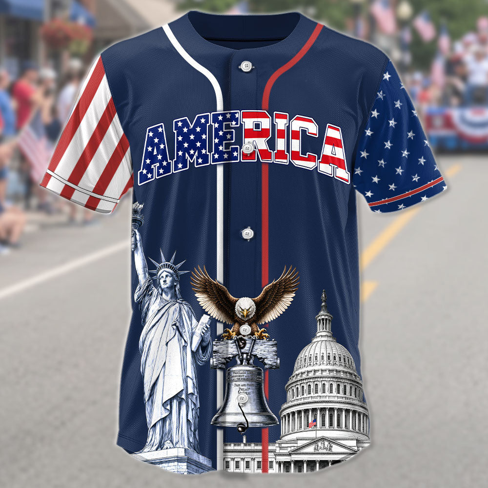 Celebrate 100 Years of Road Route 66 and America 250th Anniversary - Personalized Car Photo Baseball Jersey A2110 Pt99