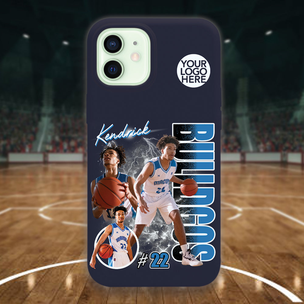 Custom Photo Basketball Player Phone Case - Personalized Team Name School Name Bootleg Phone Case A2110 Pt99