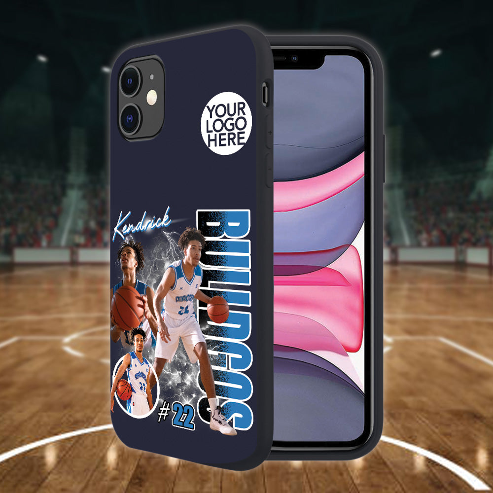 Custom Photo Basketball Player Phone Case - Personalized Team Name School Name Bootleg Phone Case A2110 Pt99