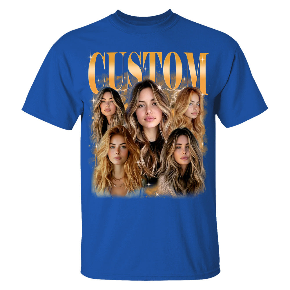 Custom Girlfriend Bootleg Shirt, Custom Bootleg Graphic Tee, Custom Girlfriend Face Tee, Graduation Gift, Personalized Birthday Bootleg Gift