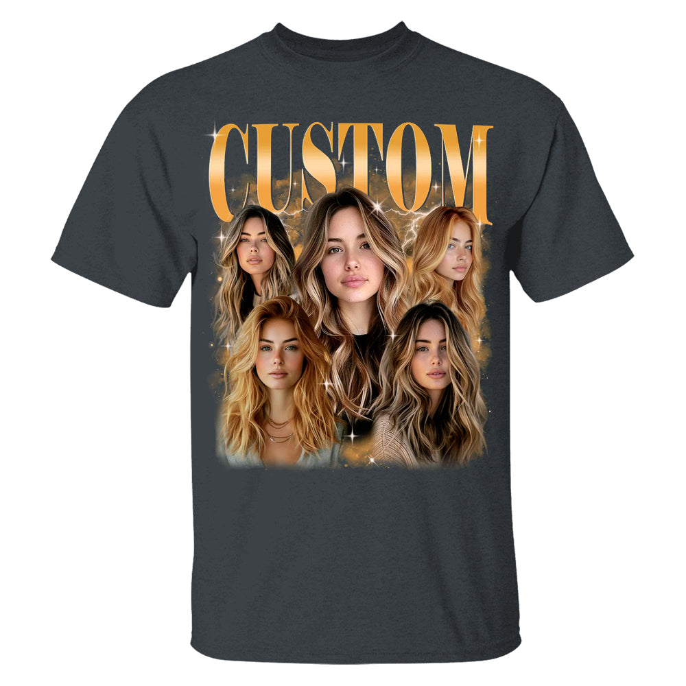 Custom Girlfriend Bootleg Shirt, Custom Bootleg Graphic Tee, Custom Girlfriend Face Tee, Graduation Gift, Personalized Birthday Bootleg Gift