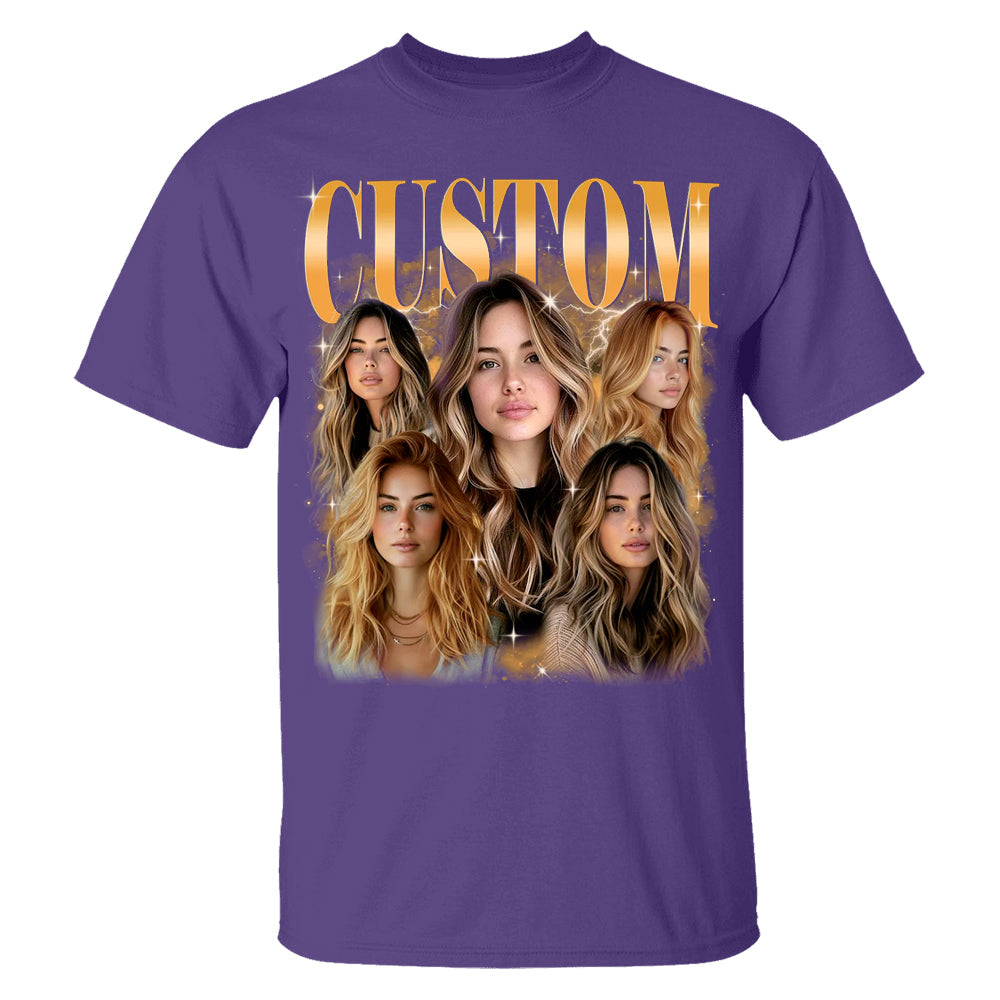 Custom Girlfriend Bootleg Shirt, Custom Bootleg Graphic Tee, Custom Girlfriend Face Tee, Graduation Gift, Personalized Birthday Bootleg Gift