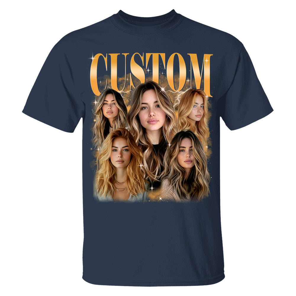Custom Girlfriend Bootleg Shirt, Custom Bootleg Graphic Tee, Custom Girlfriend Face Tee, Graduation Gift, Personalized Birthday Bootleg Gift