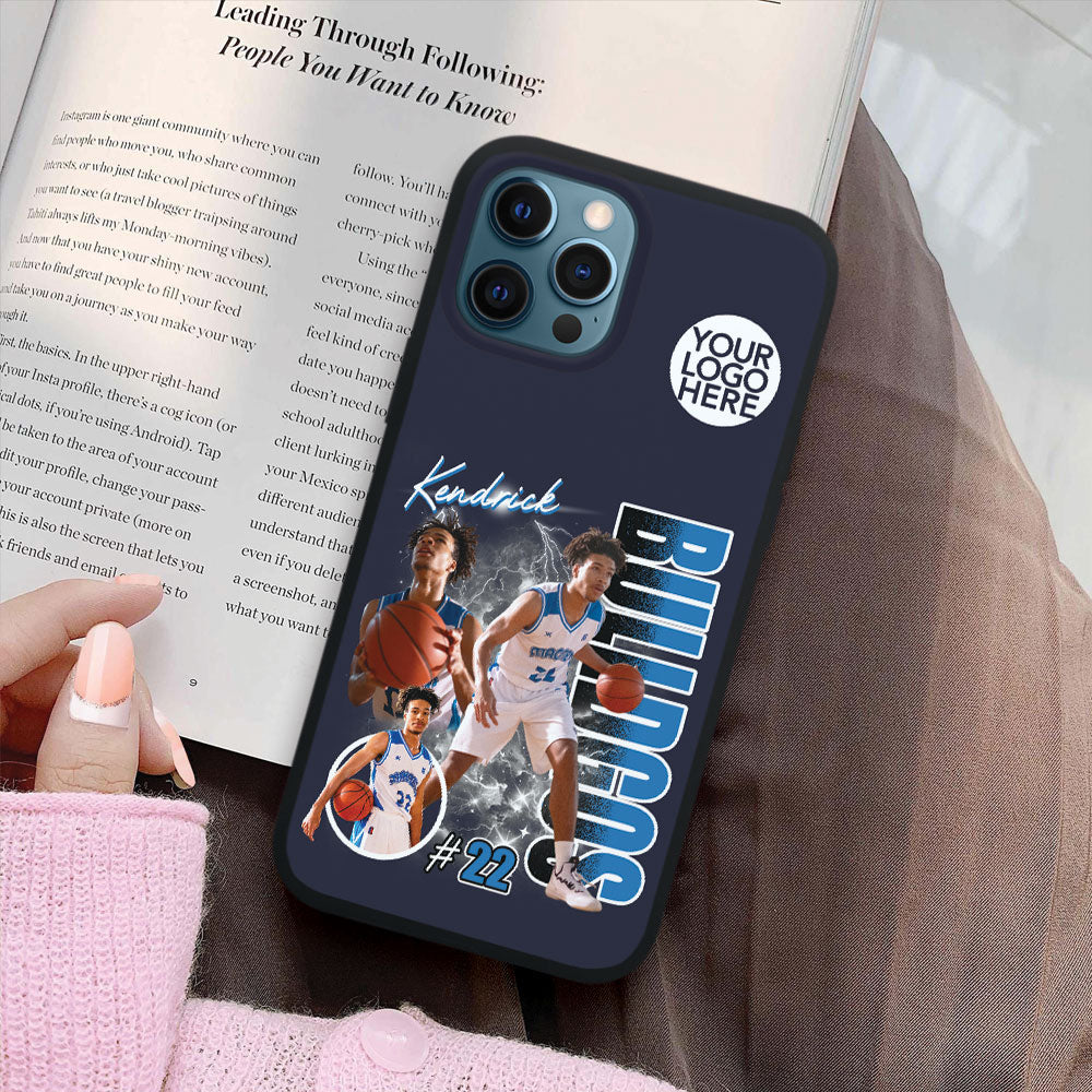 Custom Photo Basketball Player Phone Case - Personalized Team Name School Name Bootleg Phone Case A2110 Pt99