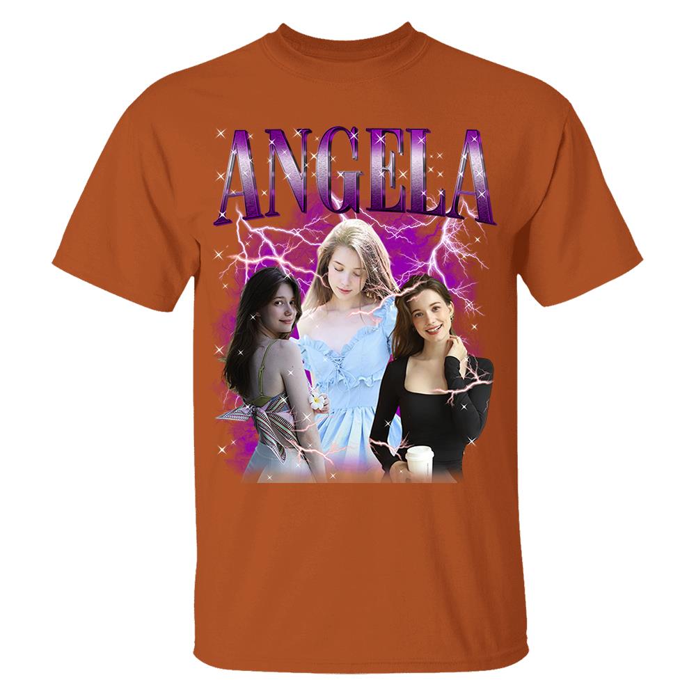 Custom Bootleg Rap Tee Shirt for Boyfriend Girlfriend Custom Face Tshirt Vintage Graphic Shirt Nh00