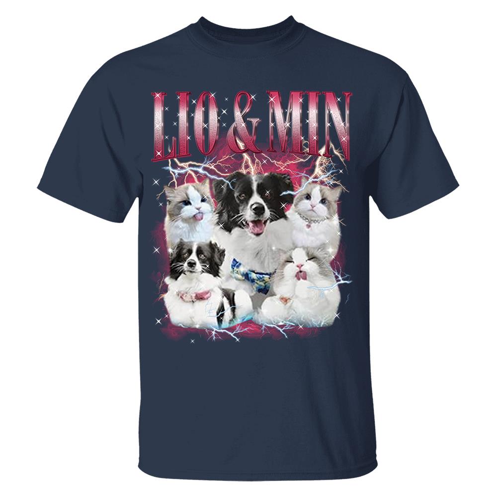 Custom Your Own Bootleg Rap Shirts for Boyfriend Girlfriend Face Shirt with Photo Gift for Him Her Pet Lovers Nh00