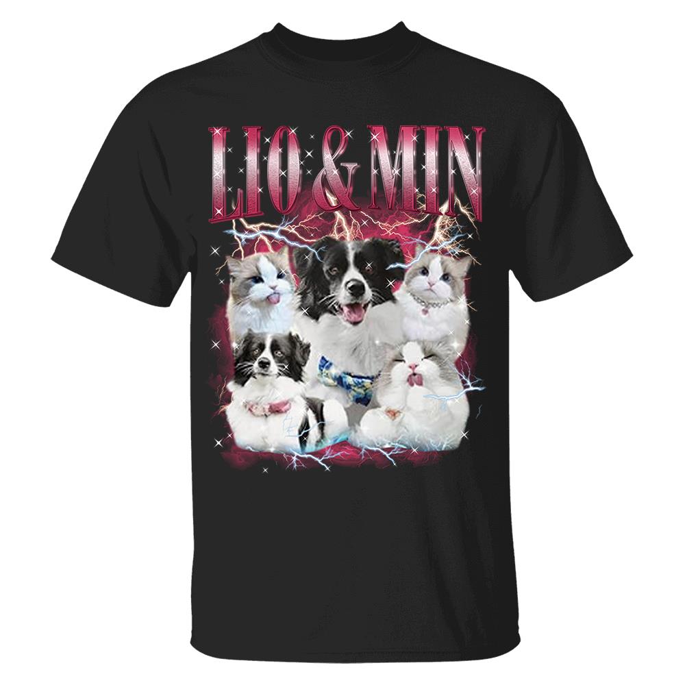 Custom Your Own Bootleg Rap Shirts for Boyfriend Girlfriend Face Shirt with Photo Gift for Him Her Pet Lovers Nh00