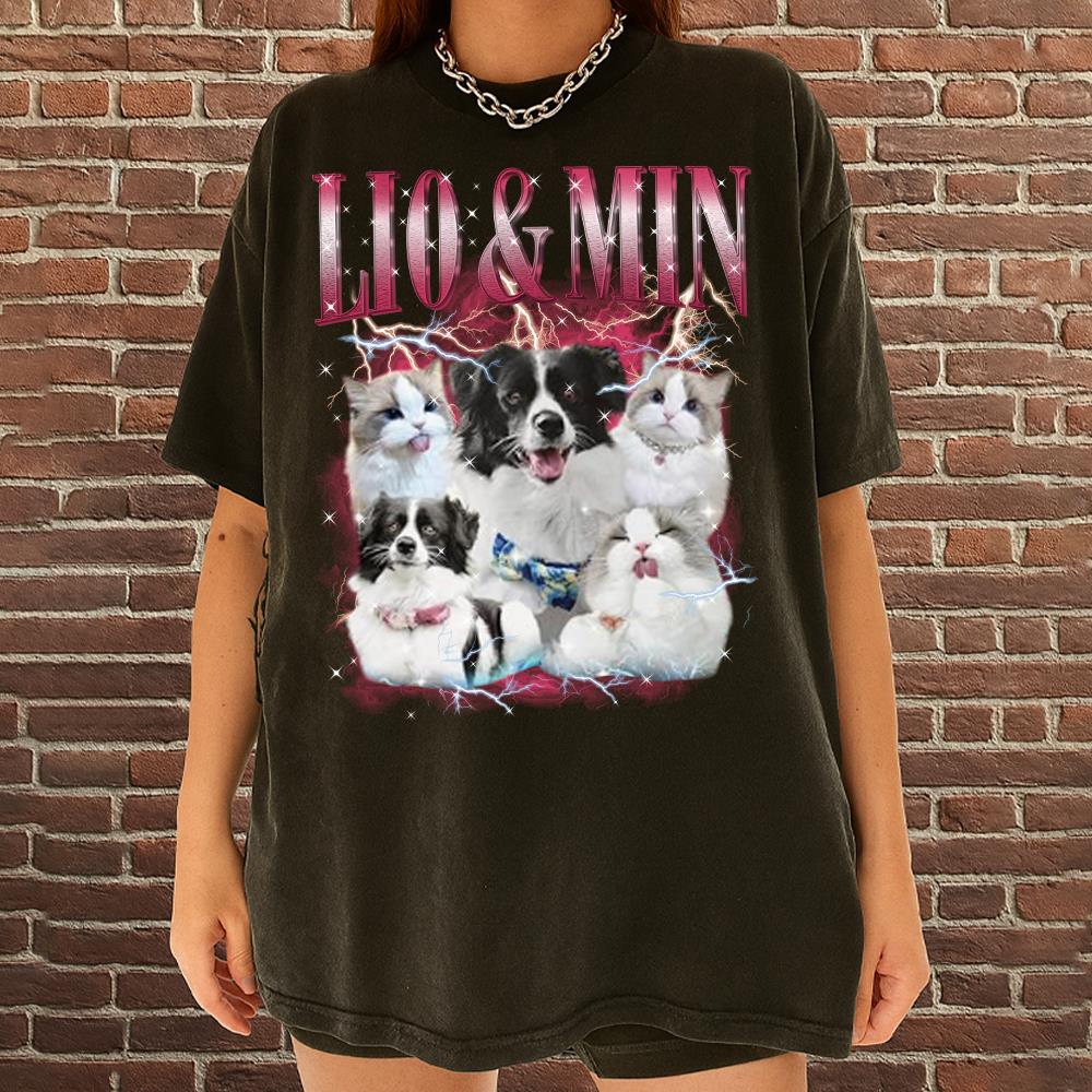 Custom Your Own Bootleg Rap Shirts for Boyfriend Girlfriend Face Shirt with Photo Gift for Him Her Pet Lovers Nh00
