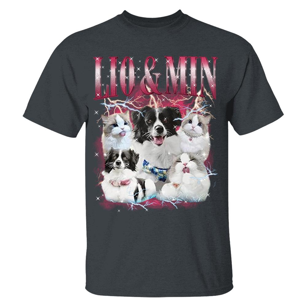 Custom Your Own Bootleg Rap Shirts for Boyfriend Girlfriend Face Shirt with Photo Gift for Him Her Pet Lovers Nh00