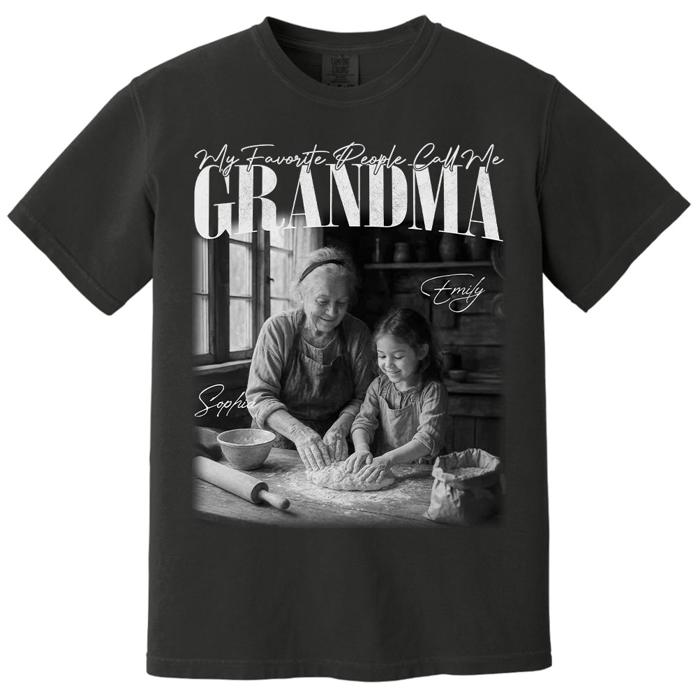 My Favorite People Call Me Grandma - Washed Tee Retro Bootleg Shirt For Mother's Day T1807