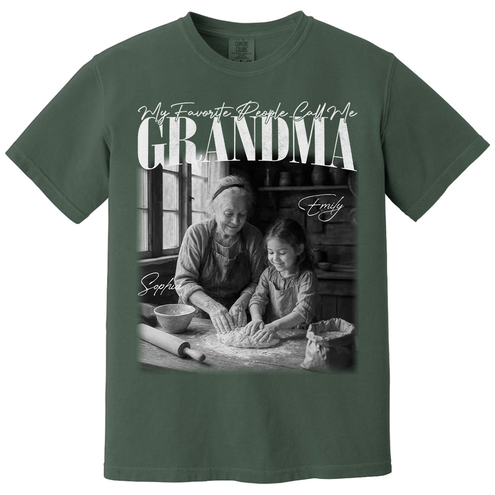 My Favorite People Call Me Grandma - Washed Tee Retro Bootleg Shirt For Mother's Day T1807