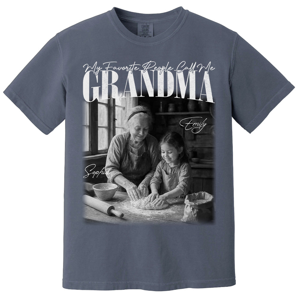 My Favorite People Call Me Grandma - Washed Tee Retro Bootleg Shirt For Mother's Day T1807