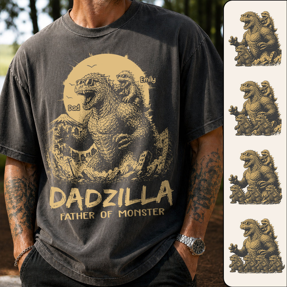 Dadzilla Father Of The Monsters Personalized Shirt Gift For Dad, Happy Father's Day 2026 T1807 Hv01