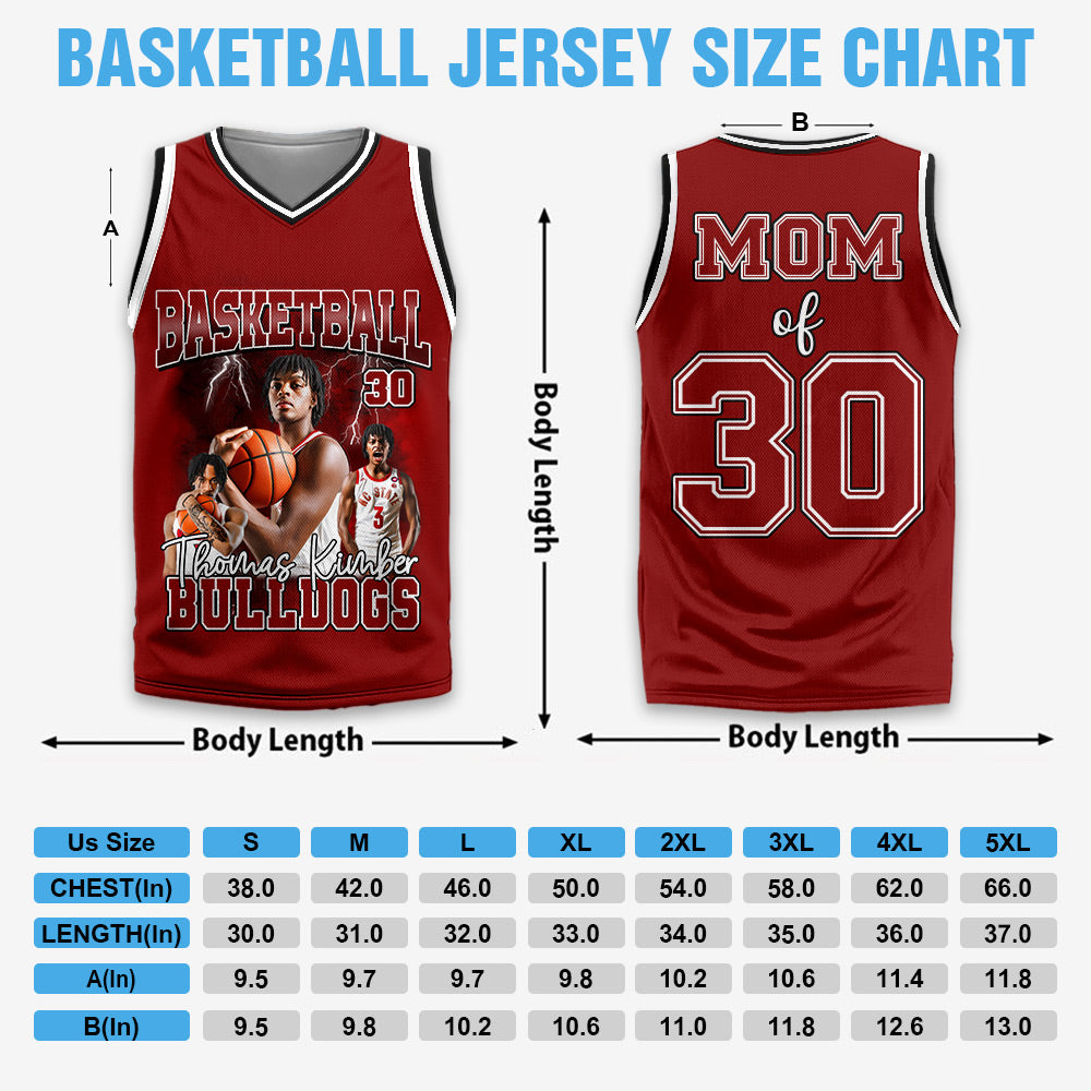 Personalized Basketball Jersey - Custom Your Photo - Gift For Basketball Player A2110