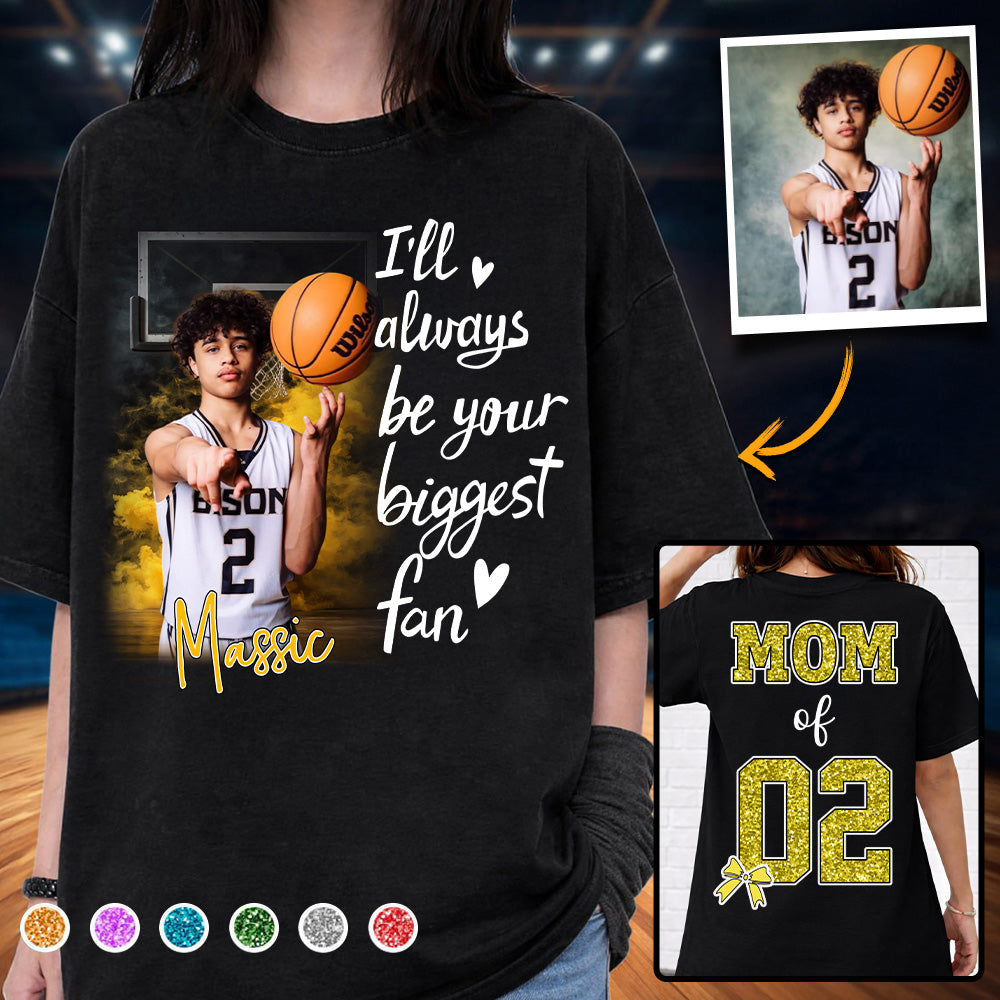 Custom Photo Basketball Shirt For Basketball Mom Grandma Sport Family Lovers T1807 T24
